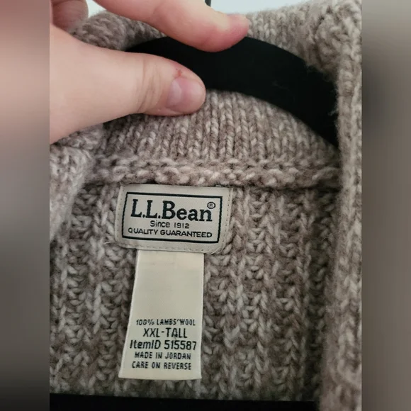 L.L. Bean's Classic Raggwool Cardigan Sweater - Picture 3 of 12